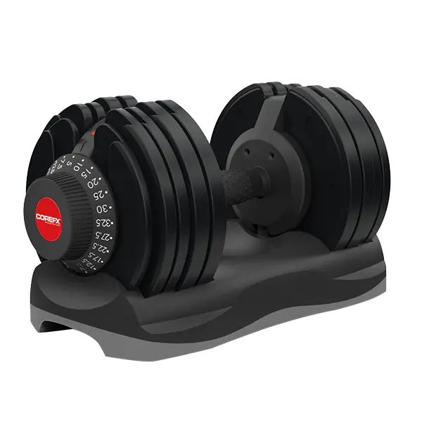 Corefx Adjustable Dumbbells – 5–70 Lb Pair With Quick-Change Dial System 1