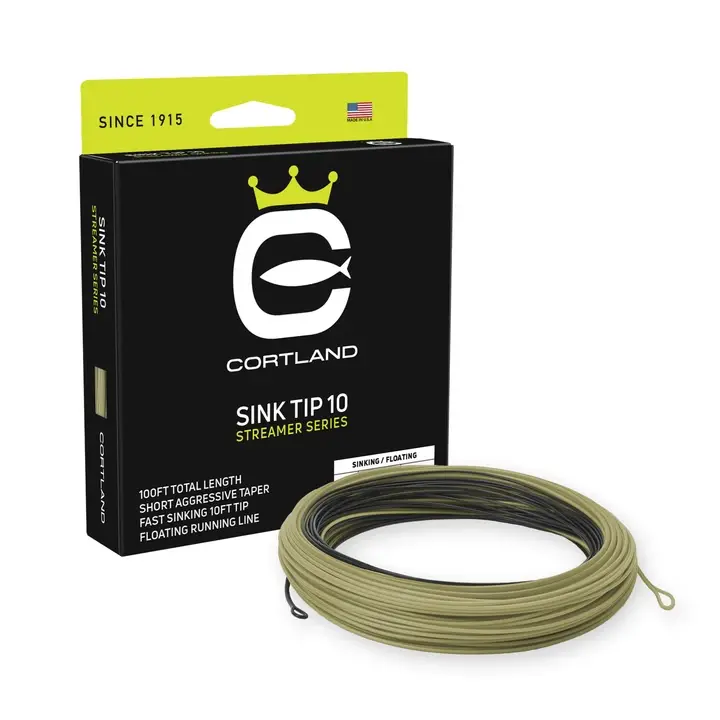 Cortland Streamer Series 10-Foot Sink-Tip Line – Balanced Depth & Presentation 1