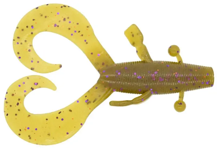 Cowboy Soft Plastic Bait – Green Pumpkin & Purple Copper Flake 1
