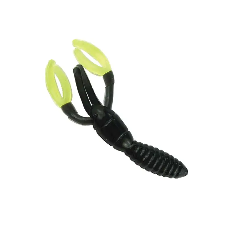 Crappie Craw Black Chartreuse Crappie Bait 1