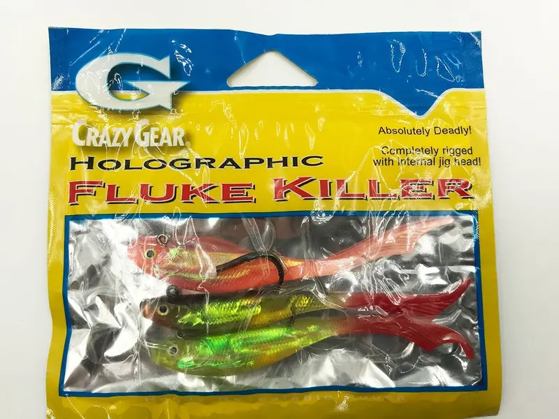 Crazy Gear 1/2 Oz Holographic Fluke Killer Pre-Rigged Jig 1