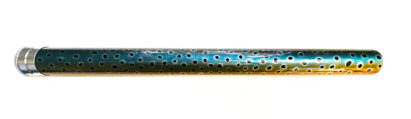 Custom Airbrushed German Brown Trout Fly Rod Tube – Personalized Protective Case 1