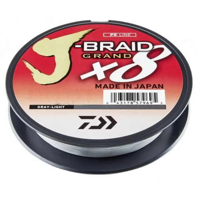 Daiwa J-Braid 8-Strand Braided Line – Light Gray, 300 Yards, High Strength 1