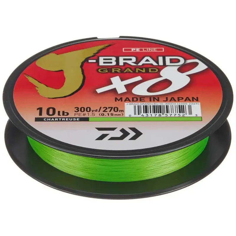Daiwa J-Braid Grand X8 Braided Fishing Line – 300 Yards 1