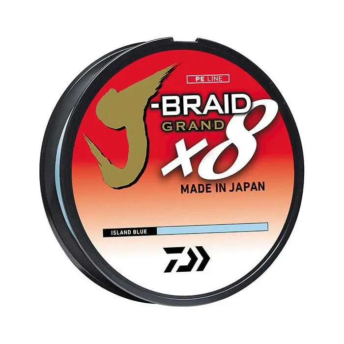 Daiwa J-Braid X8 Grand Braided Fishing Line – Island Blue Hue 1
