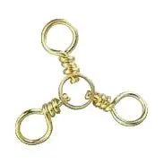 Danielson Brass 3-Way Swivel – Size 1/0, 12-Pack Durable Hardware 1