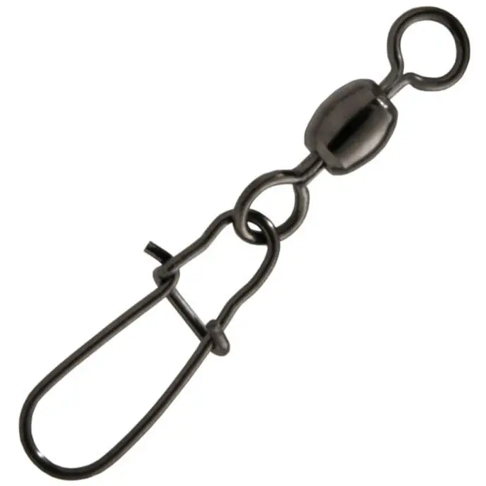 Danielson Crane Swivels With Coastlock Snaps – Size 10, Black, 7-Pack 1