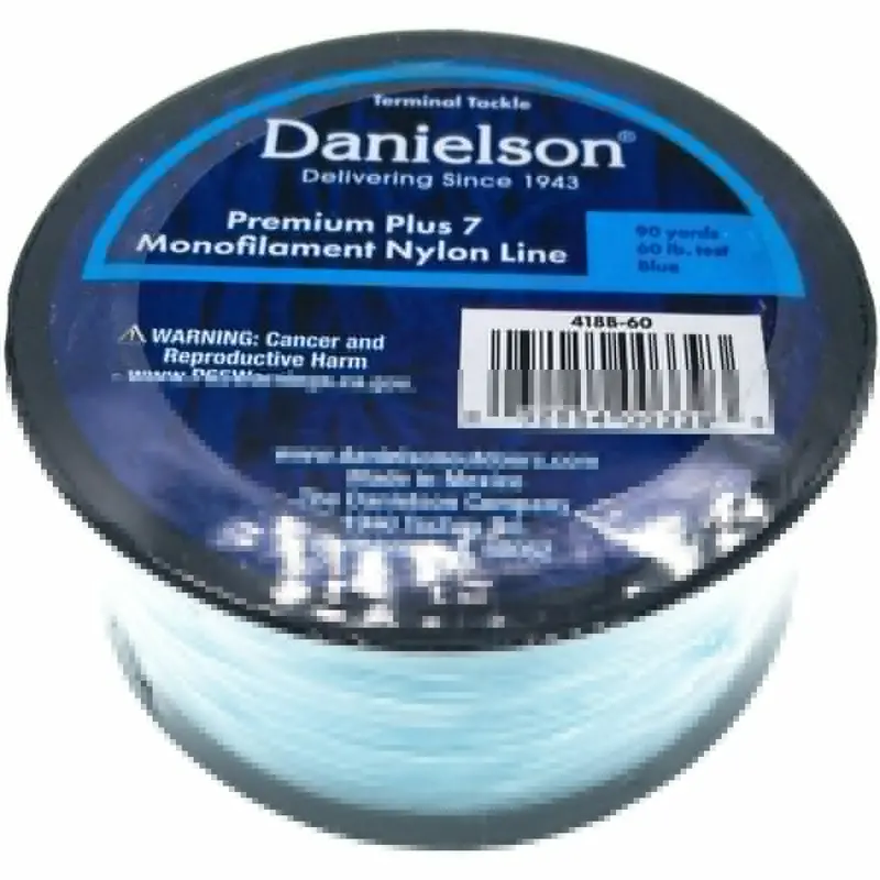 Danielson Premium Plus 7-Strand Mono – 60 Lb Test, 90 Yards, Light Blue 1