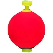 Danielson Weighted Round Snap Float – 1.25-Inch, Fluorescent Red, 2-Pack 1