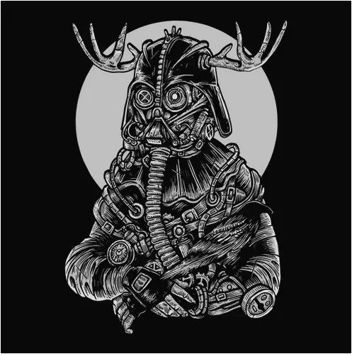 Dark Steampunk Industrial Design Tee 1