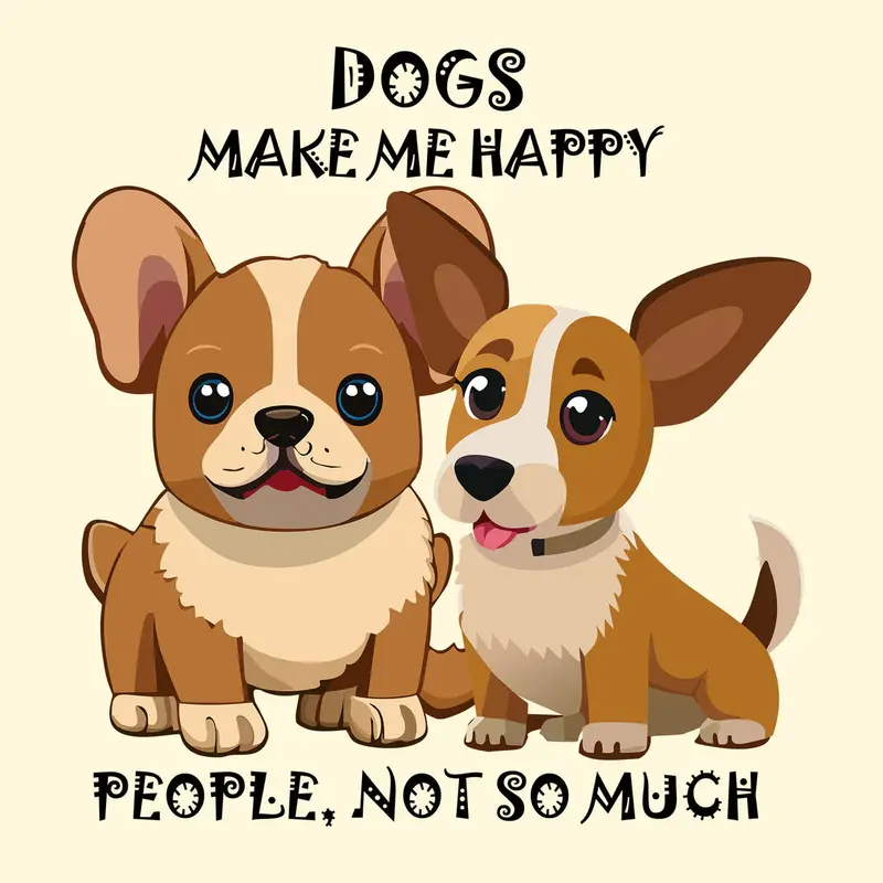 Dogs Make Me Happy Pet Lover Graphic Tee 1