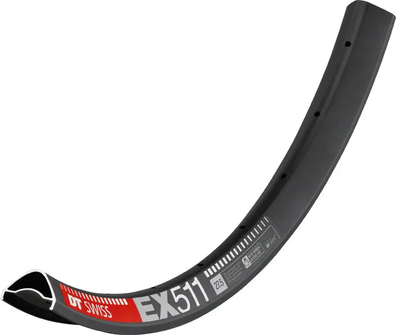 Dt Swiss Ex 511 Disc Rim – 27.5", 32-Hole, Black, Tubeless-Ready 1