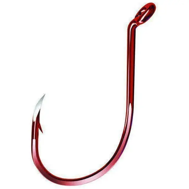 Eagle Claw Trokar Octopus Long Shank Hook – Red Finish, Size 1/0 1