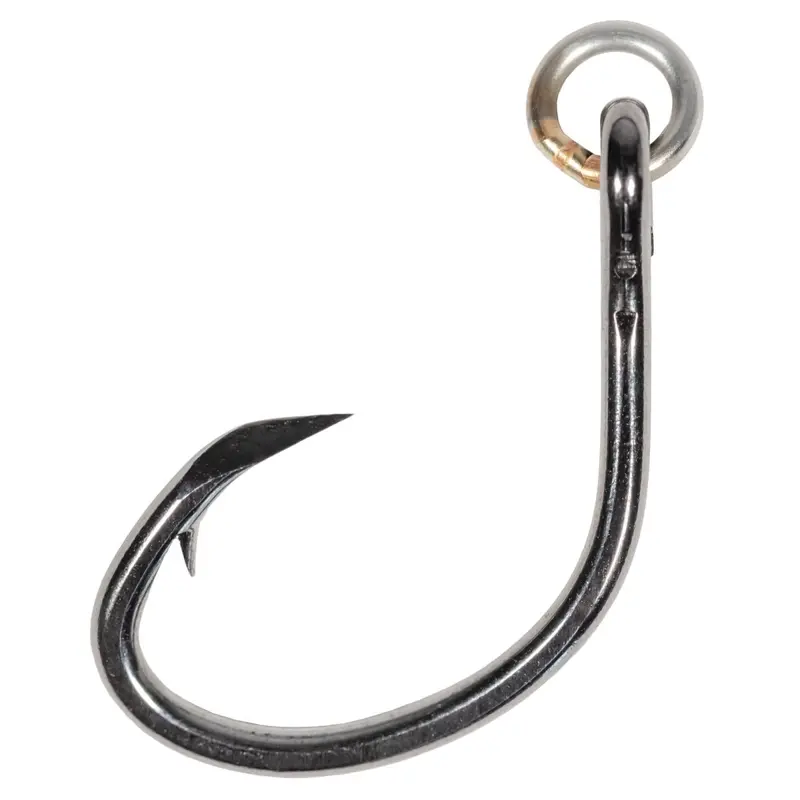 Eagle Claw Trokar Ringed Live Bait Hooks – Size 2/0, Black Chrome, 6-Pack 1