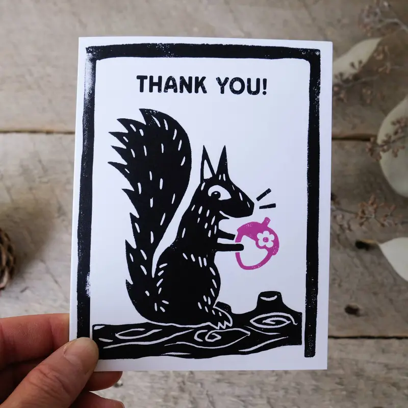 Evi Studio Thank You Squirrel Card – Whimsical Wildlife Greeting 1