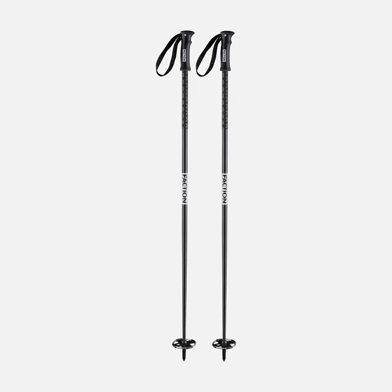 Faction 2025 Black Aluminum Ski Poles 1