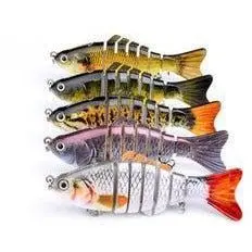 Fas Segmented Jointed Swimbait – 4", 3/5 Oz, Multi-Color Assortment (Pack Of 5 In Plastic Box) 1