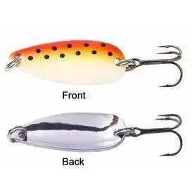 Fas Spotted Spoon Lure – 7/8 Oz, Orange/Yellow/White/Black Spot Pattern (Single Unit) 1