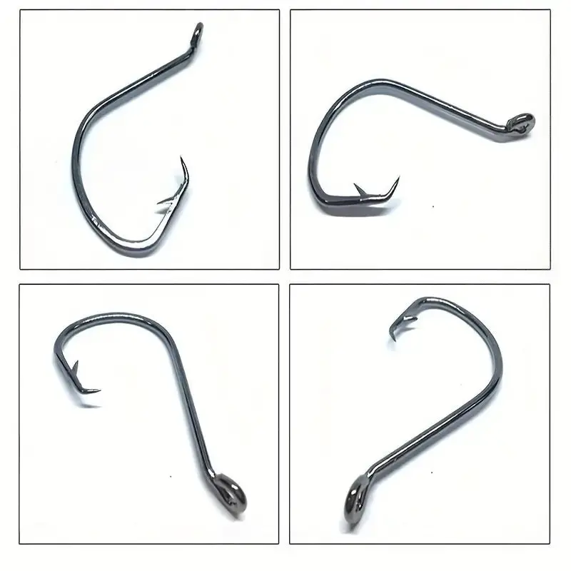 Fas Stainless Steel Octopus Hooks – Sharp Saltwater-Grade, 50-Pack 1