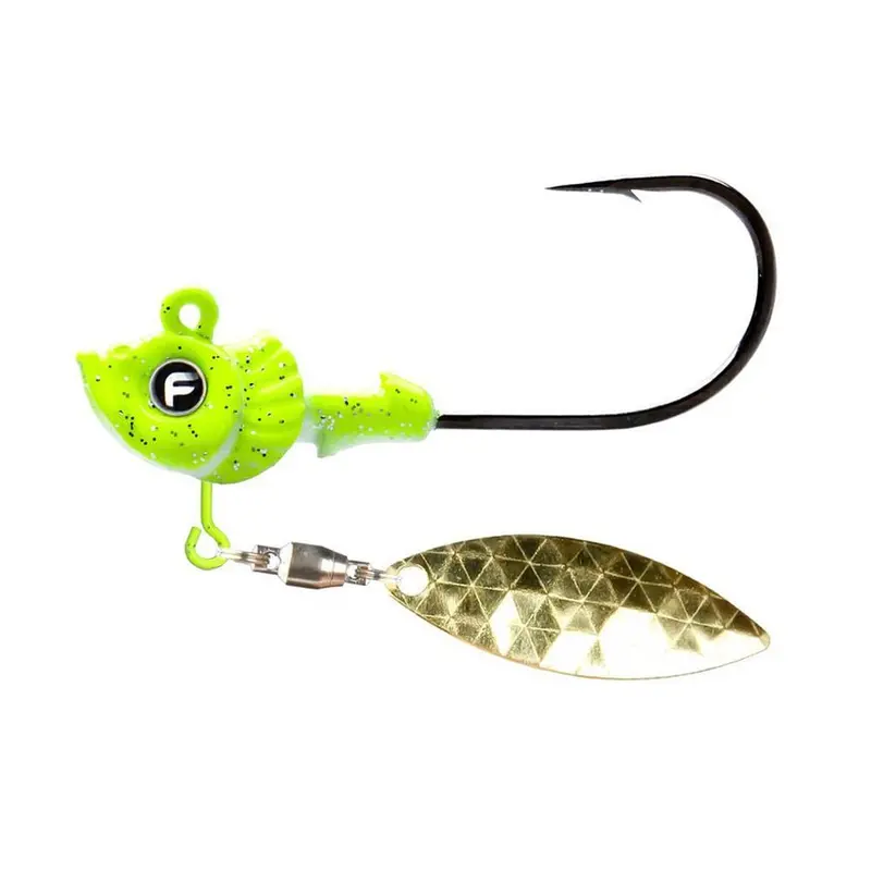 Fathom Pro-Select Belly Blade Jig Head – 0.25 Oz (Chartreuse) 1