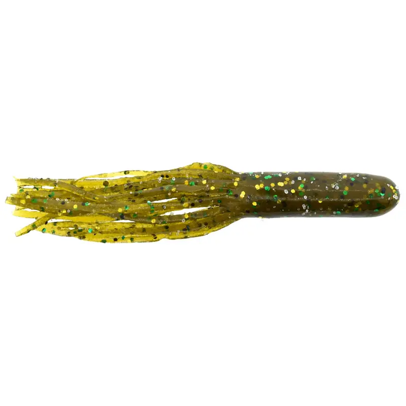 Finesse Salt Tube Bait – Green Pumpkin With Gold Glitter Finish 1