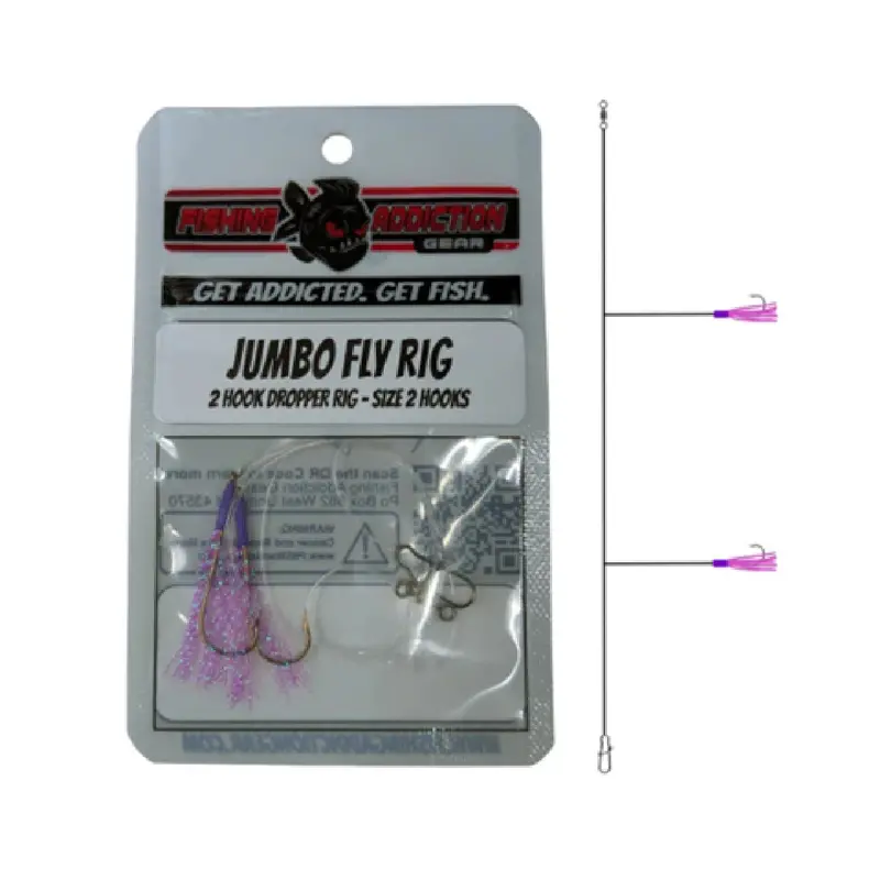 Fishing Addiction Jumbo Fly Rig – Multi-Hook Streamer Assembly 1