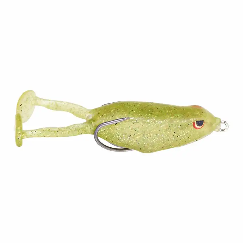 Flappin Frog Yellow Sparkle Soft Plastic Frog 1
