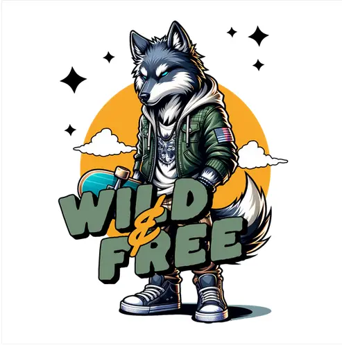 Free-Spirited 'Wild & Free' Lifestyle T-Shirt 1