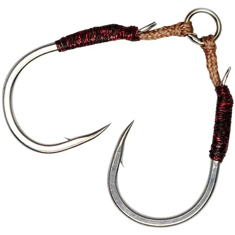 Gamakatsu Assist Hook Set – Double Hook Configuration, Tin Finish (2-Pack) 1