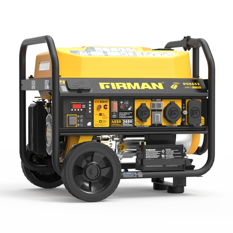 Gas Portable Generator – 4550W Peak / 3650W Rated, Remote Start, 120/240V, Co Detection 1