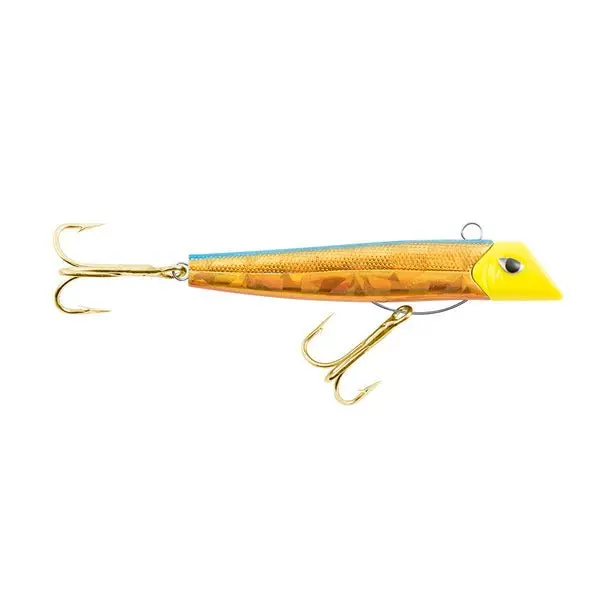 Got-Cha Gp700 Series Plug – 3-Inch, 3/4 Oz Topwater Minnow Lure In Gold/Blue Back & Chartreuse 1