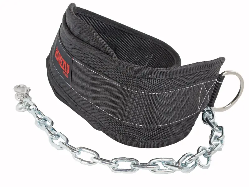 Grizzly Fitness Pro Dip & Pull-Up Belt With 36-Inch Chain 1