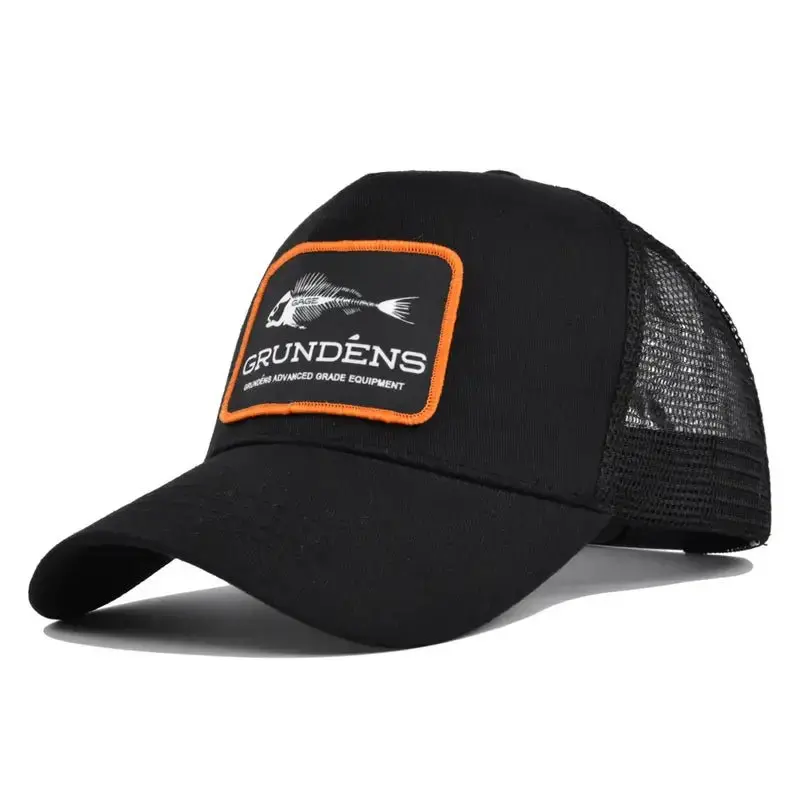 Grudens Breathable Trucker Hat – One-Size-Fits-All Black Cap 1