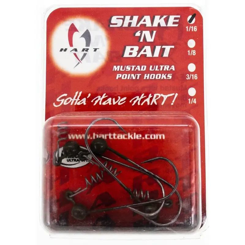 Hart Tackle Shake 'N Bait Camo Spring Bait Keeper Jig – 1/16 Oz, Pack Of 4 1