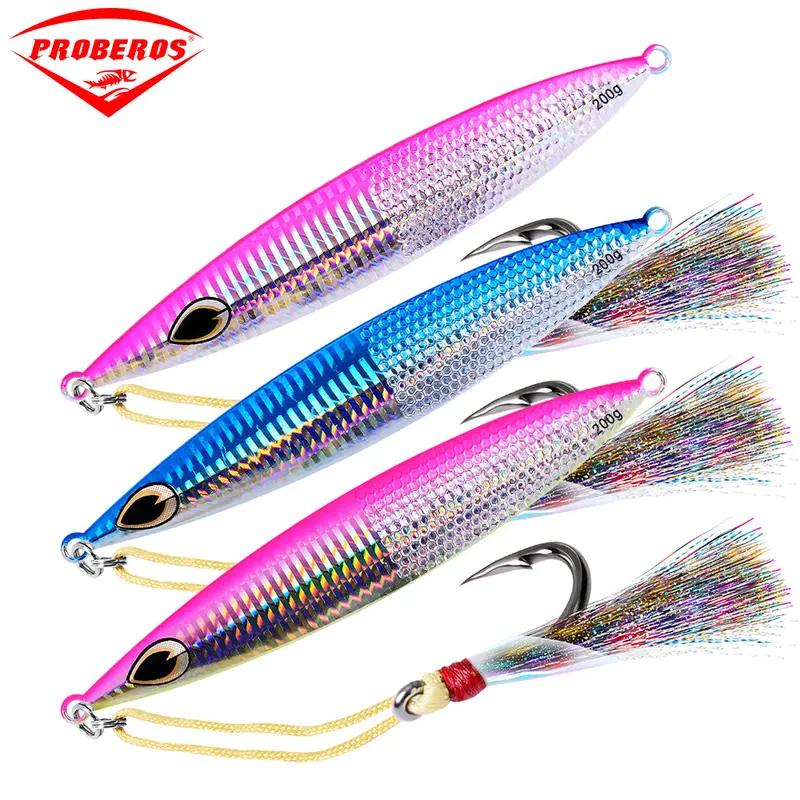 Heavy-Duty Deep-Sea Jig Lures – 5-Pack 150–200G Metal Fishing Baits In Assorted Colors, Export-Grade 1