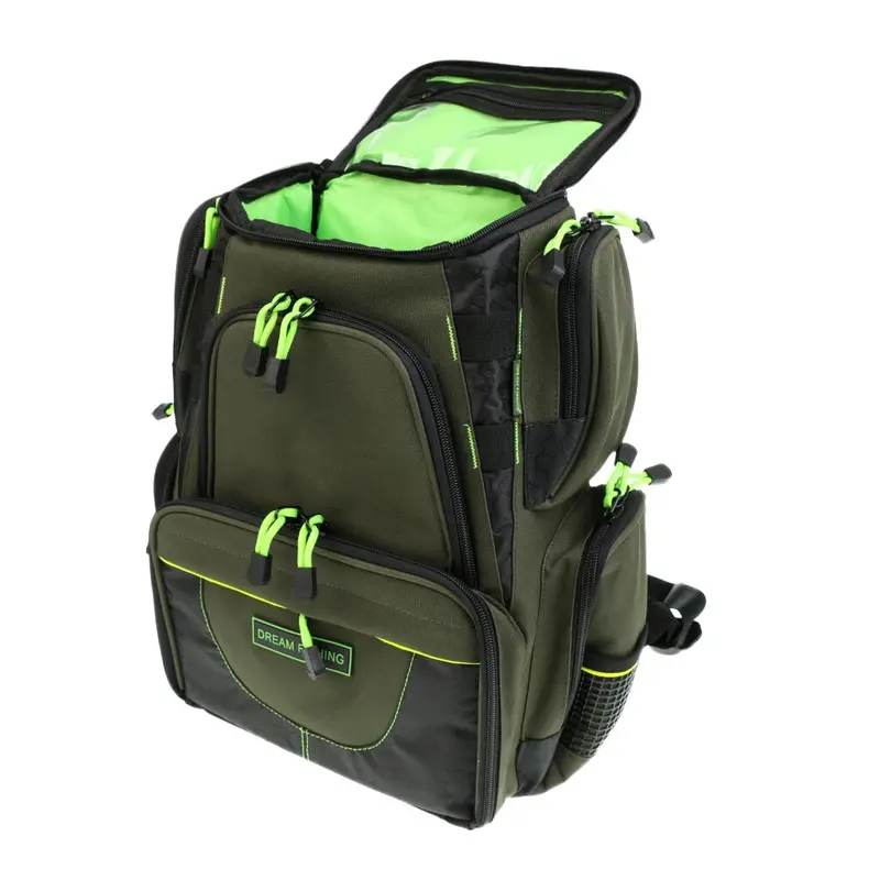 Heavy-Duty Fishing Tackle Backpack – 1200D Oxford Fabric, Four Integrated Tackle Boxes, Multi-Sport Carry Solution 1