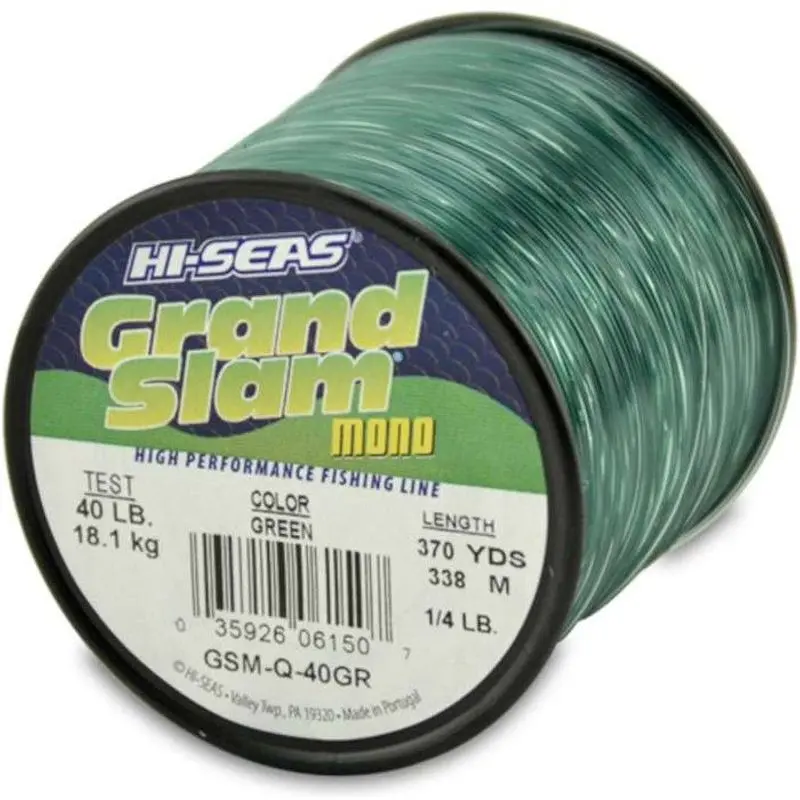 Hi-Seas Grand Slam Monofilament – 40 Lb Test, 1/4 Lb Spool, Green (370 Yd) 1