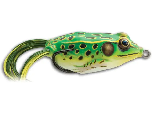 Hollow Body Frog Bait – Flo Green With Yellow Accent 1