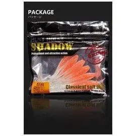 Hunt House Shadow Grub Paddle Tail – 1-1/8-Inch Orange Soft Plastic (6-Pack) 1