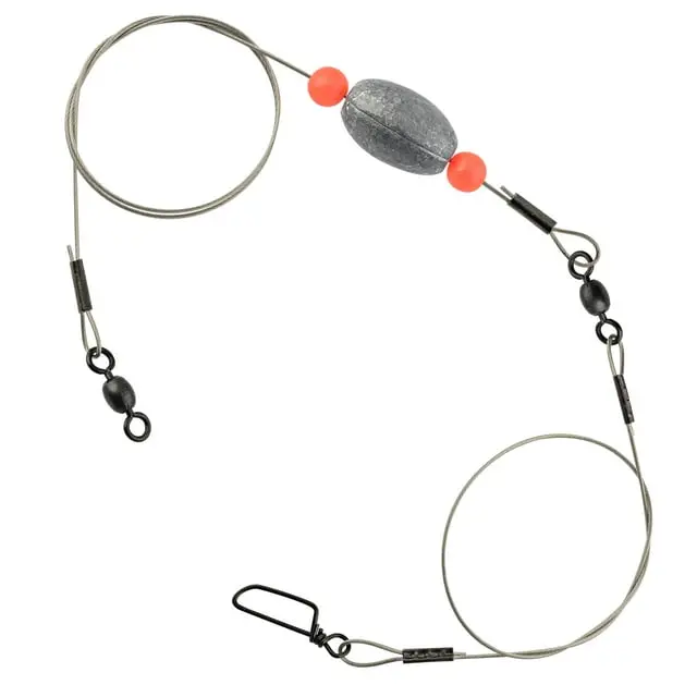 Hurricane Coated Steel Flounder Rig – 30-Inch, 90Lb Test, Includes 1-Ounce Sinker 1