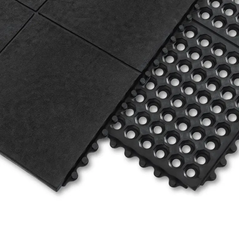 Interlocking Anti-Fatigue Mat Tiles For Standing Work Areas 1