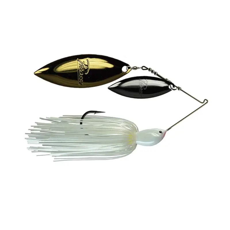 Inviz R-Wire Tandem Spinnerbait – White Pearl Configuration 1