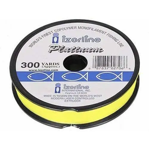 Izorline Platinum Hi-Vis Yellow Co-Polymer Monofilament Fishing Line – 300-Yard Spool 1