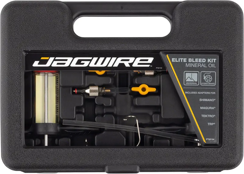 Jagwire Elite Mineral Oil Brake Bleed Kit – Complete Shimano/Magura/Tektro/Trp/Hayes System Kit With Adapters 1