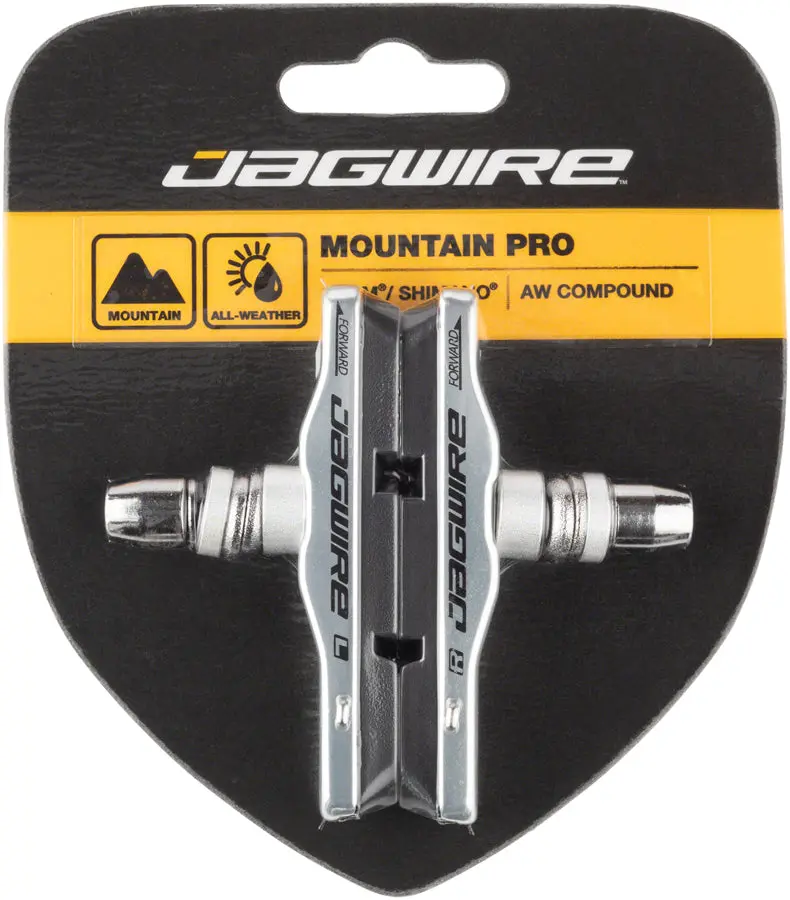Jagwire Mountain Pro Threaded-Post Brake Pads – Silver Finish, Compatible With Most Mechanical Disc Brakes 1