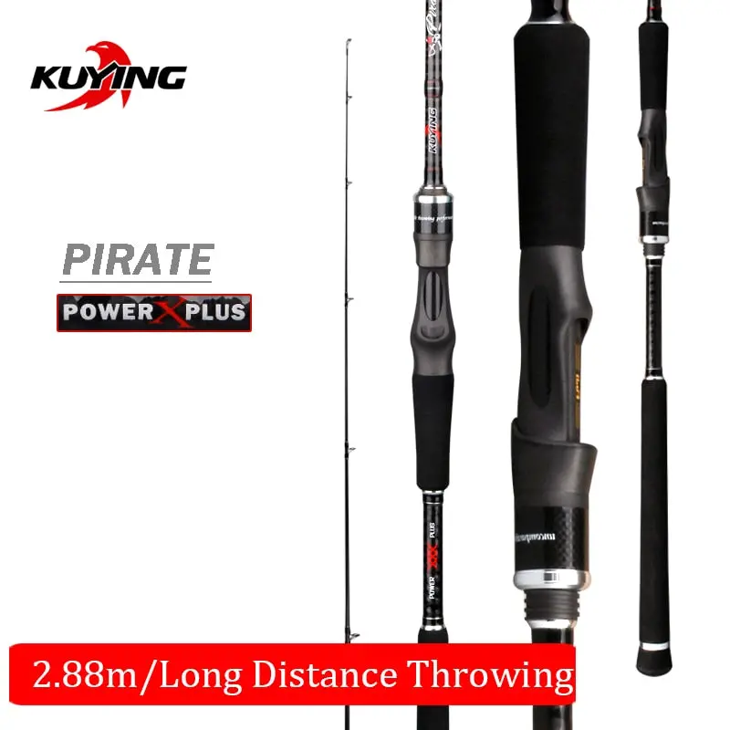 Kuying Pirate Carbon Spinning Rod – 2.88M (9'6") Far-Casting Lure Rod, Medium-Fast Action, Fuji Parts 1