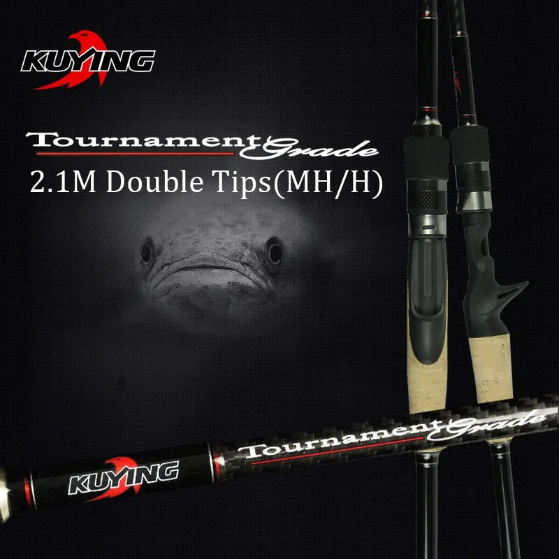 Kuying Tournament Dual-Tip Rod – 2.1M Carbon Mh–H Power Lure Rod For Versatile Spinning & Casting Applications 1