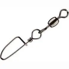 Laker Black Barrel Swivels With Coastlock Snap – Size 14 (12-Pack) 1