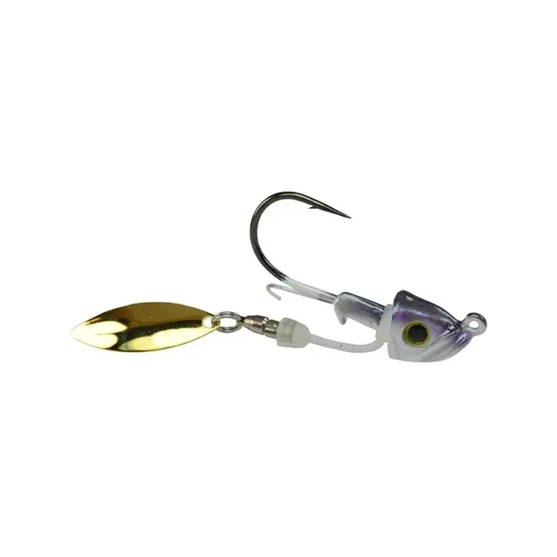 Lavender Shad Single Barrel Underspin With Gold Blade 1