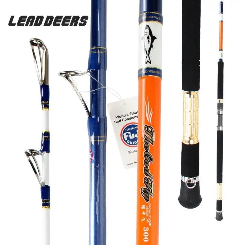 Leaddeers Fuji-Component Trolling Rod – 3-Section Carbon Distance Rod For Big-Game Boat Fishing (3.0M / 3.3M) 1